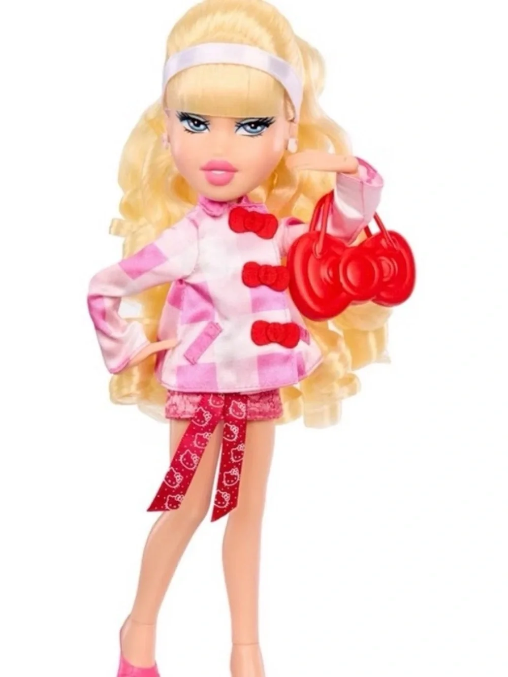 Hello Kitty Bratz Cloe Doll in Pink and Red Outfit